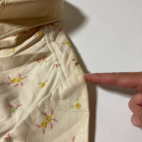 Vintage Jason David embroidered faux leather Trench Coat Size S - Picture 11 of 15